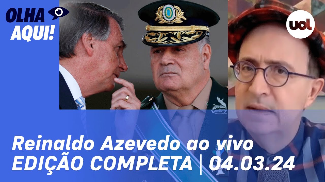 🔴 Reinaldo Azevedo comenta depoimentos de ex-comandantes e mais | Olha Aqui! | ÍNTEGRA | 04/03/24