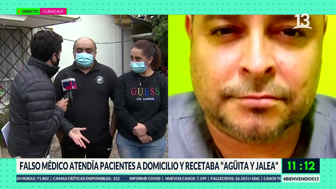 Falso doctor atendía a los abuelitos a domicilio en Curacaví. Bienvenidos, 2021.