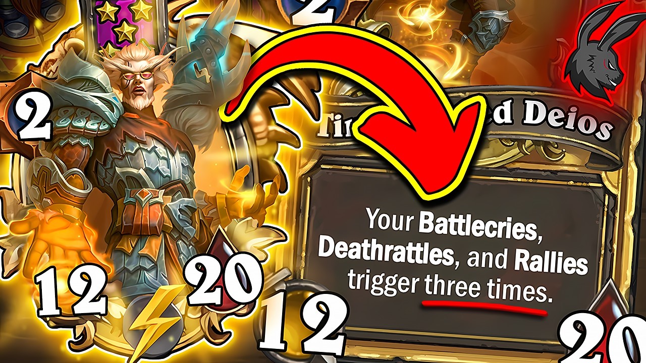 GOLDEN Deios with INSANE Synergy Destroys the lobby! @Alutemu_hs | Hearthstone Battlegrounds