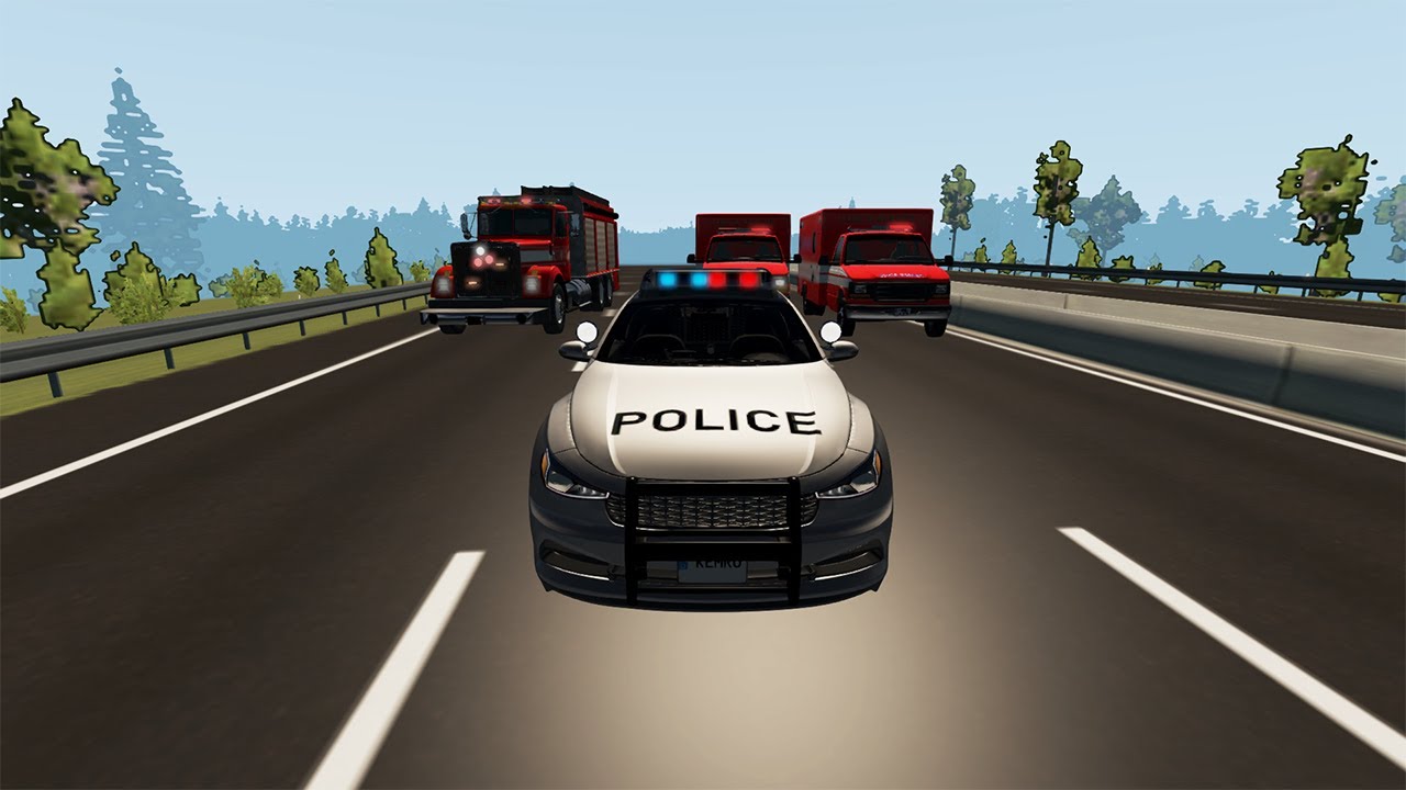 BeamNG.drive |Emergency Vehicles In Action #4 +Sound Effects and Music