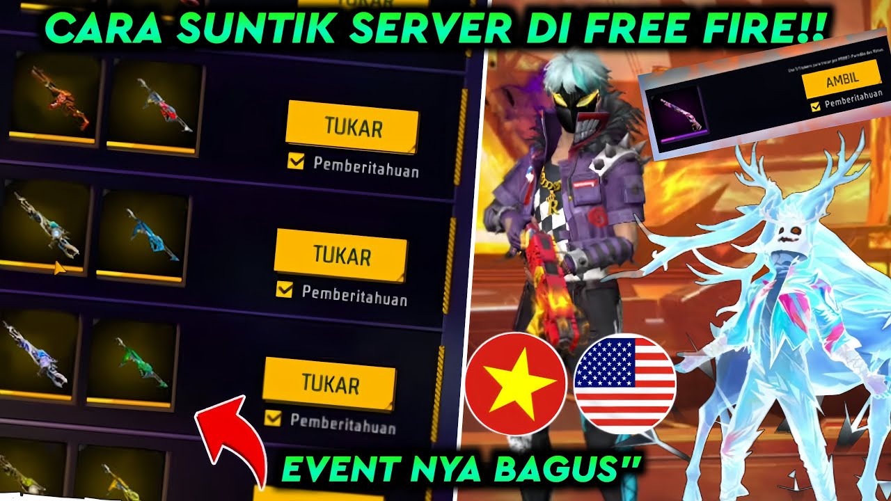 CARA SUNTIK SERVER FF GRATIS DAPATIN ITEM OLD SERVER LUAR PAKAI AKUN UTAMA TERBARU 2025😳