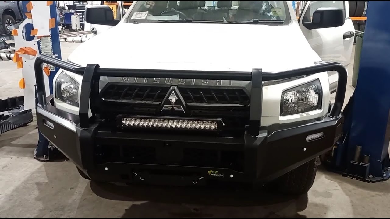 2024 Mitsubishi Triton Installing Ironman Bullbar.