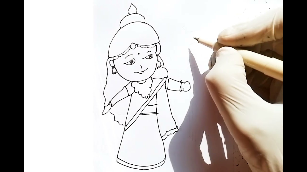How to draw God drawing holding Indian flag || #shortsvideo #indianflag 