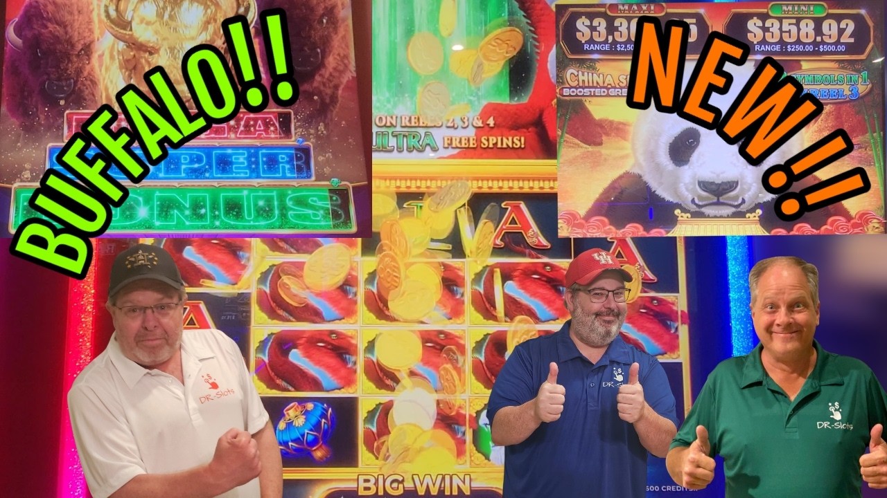 Brand New Beautiful Buffalo Mega Stampede Slot! And Some 888 River Dragons at Coushatta