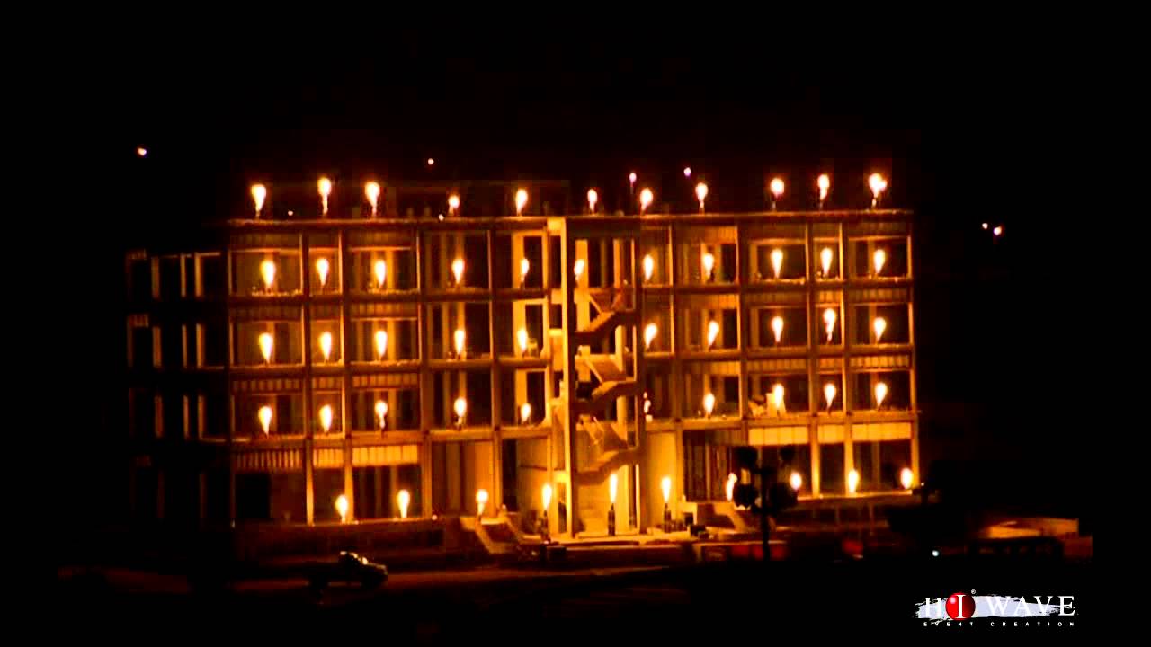 Full fire show for the GUC Grad. Ceremony 