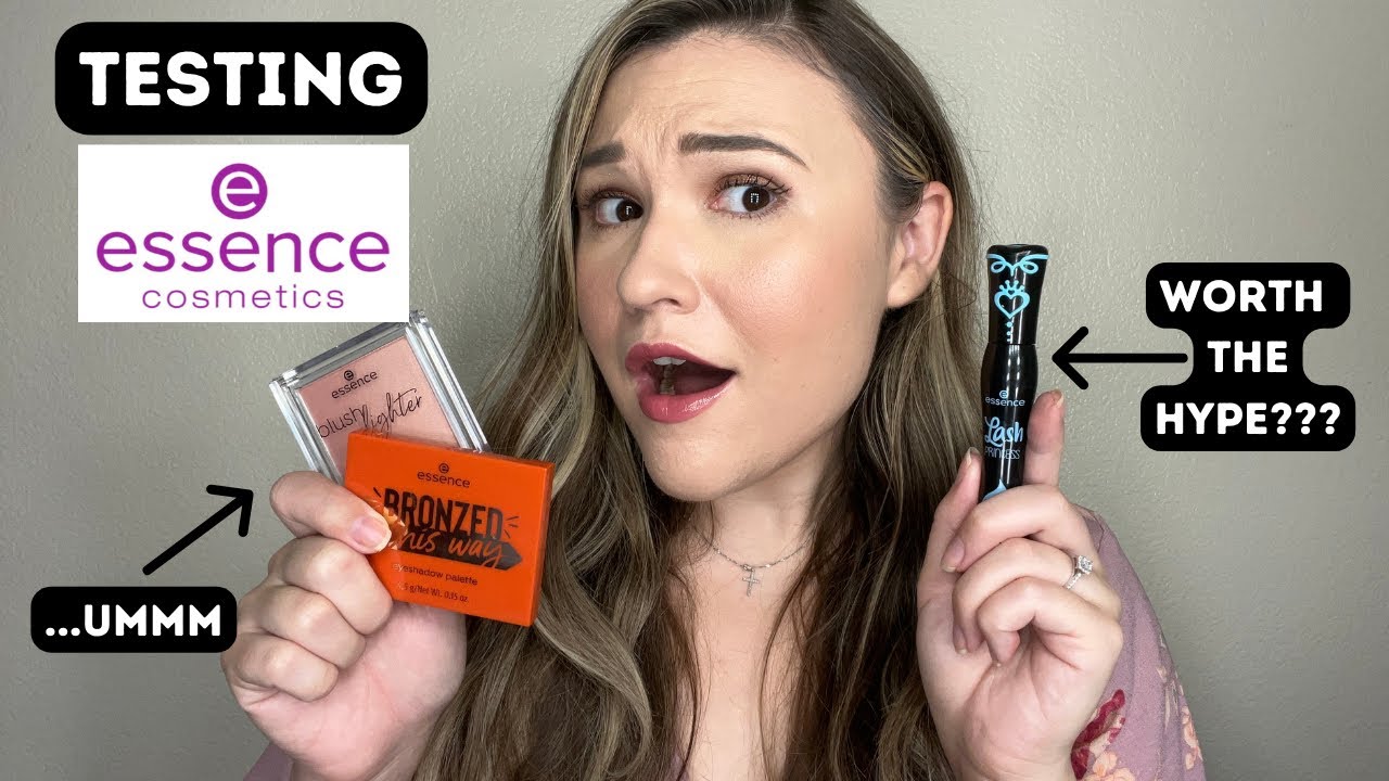 TESTING ESSENCE MAKEUP - First Impressions - Mascara, Amazing Eyeshadow Palette, Blush, Lip Gloss