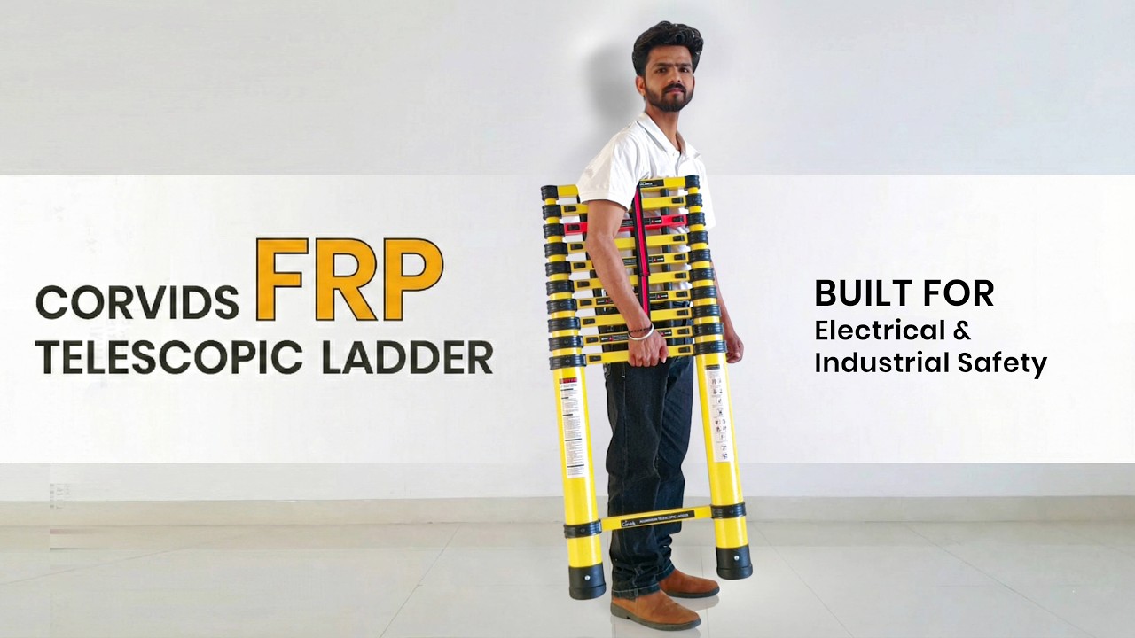 How to Use FRP/ Fibre Glass Ladder | Unboxing and Uses | Shockproof Ladder | Corvids India