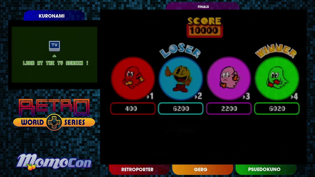 RetroPorter vs GERG vs PseudoKuno vs Kuronami (Finals) - Pac-Man VS (GameCube) - @MomoConTV 2025