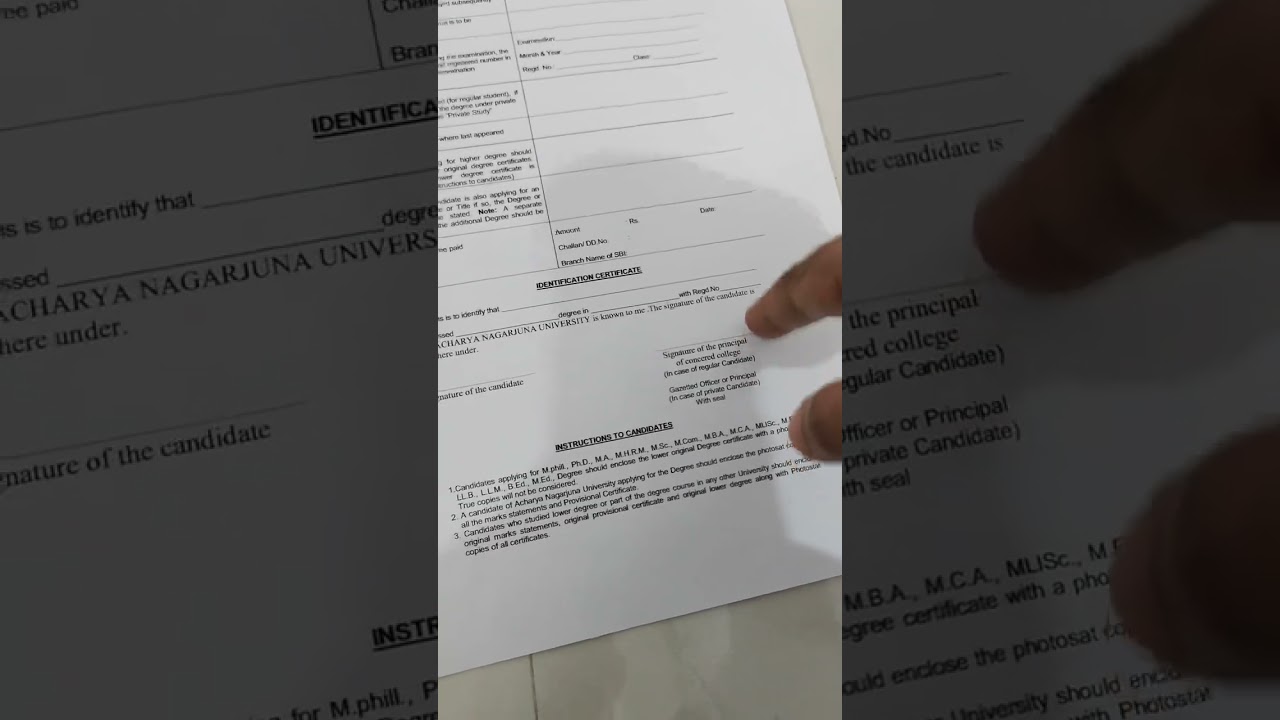 # P.G O D process to apply for a original degree in A.N.U
