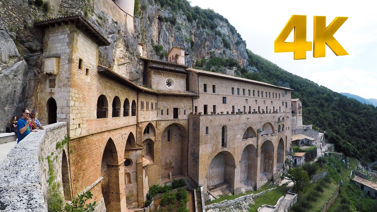 Monastero di San Benedetto, Subiaco (RM) 4k-Sacro Speco - Monastery of San Benedetto