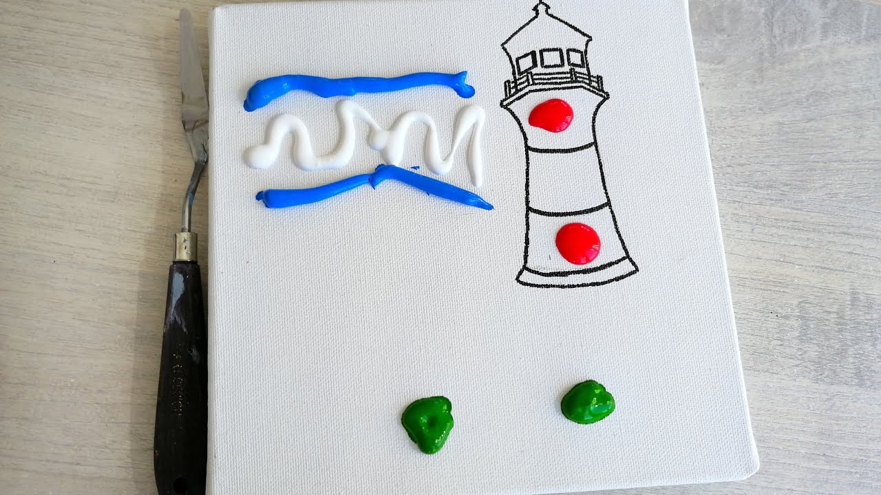 Lighthouse Painting | Acrylic painting step by step | Art challenge #23