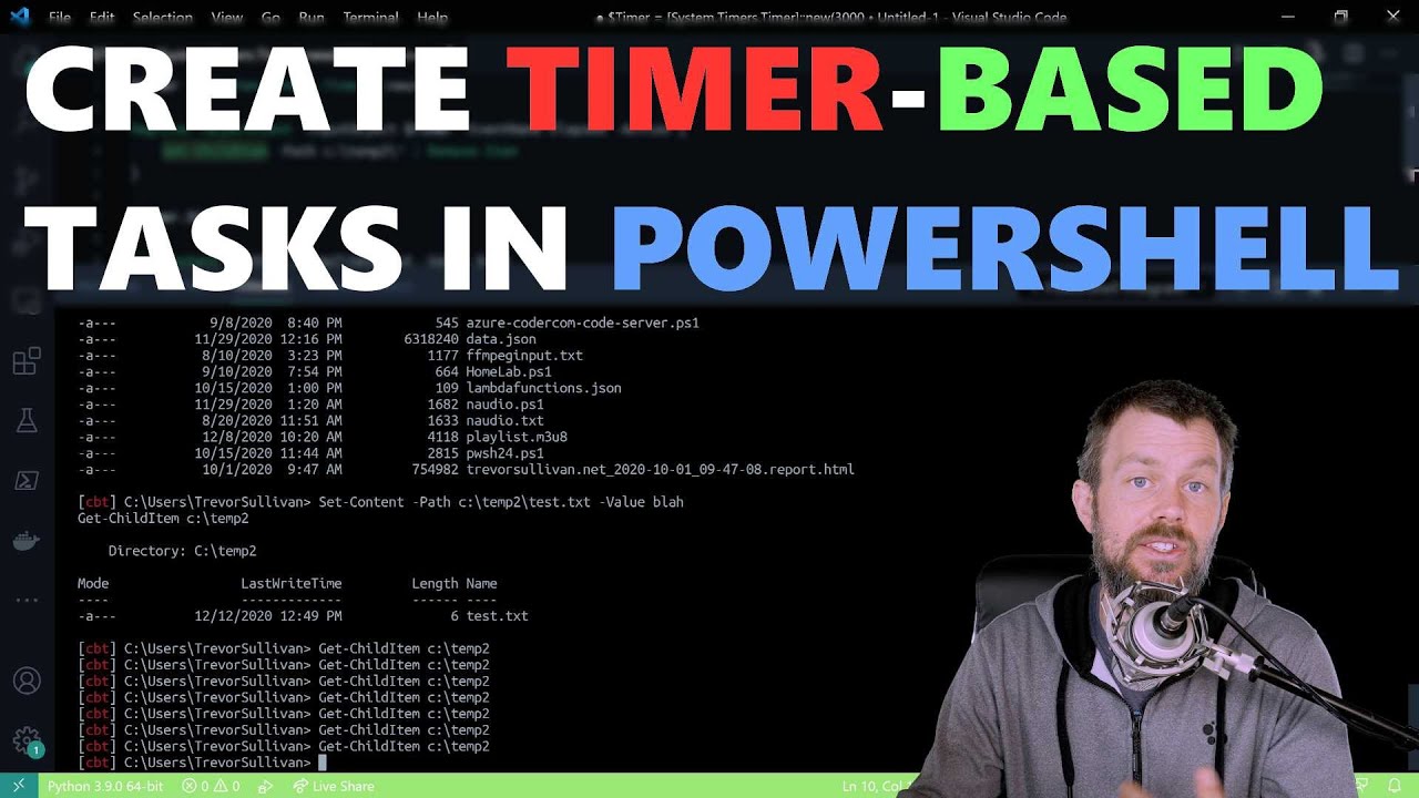 Run Tasks on Timers in PowerShell
