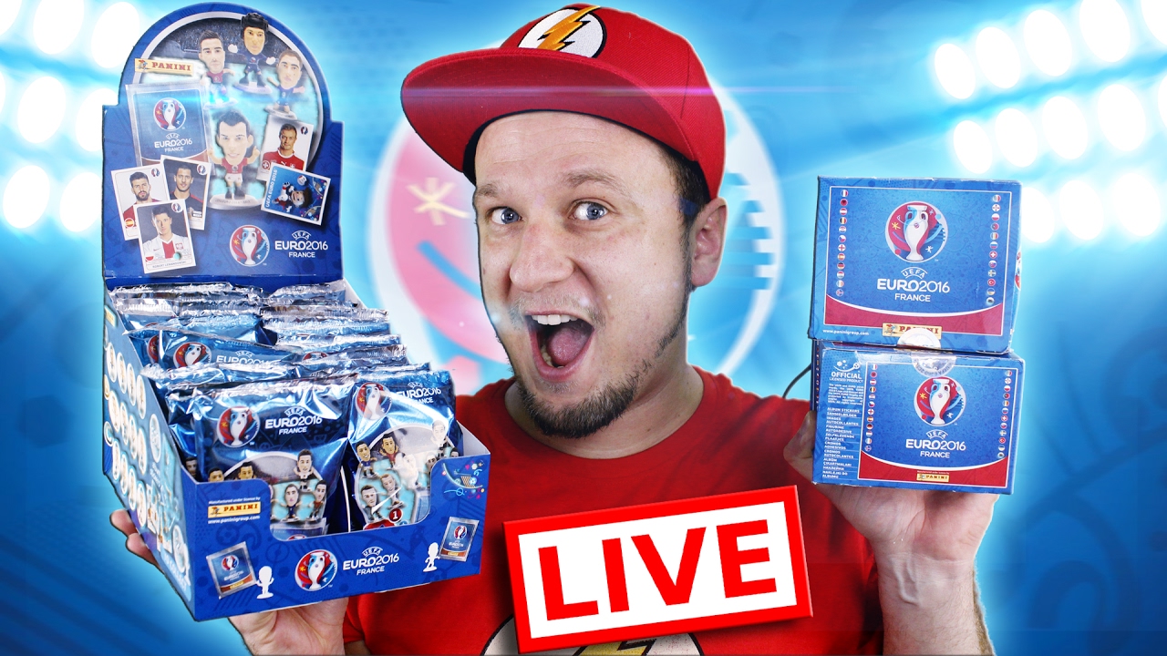 LIVE EURO 2016 STICKER DISPLAY, SUPERSTARS MEGA UNBOXING Panini
