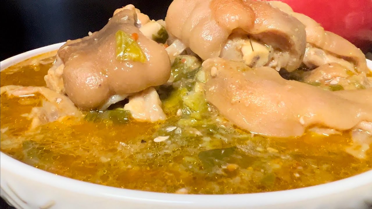 Comment faire une bonne soupe de pieds de porc / congolaise à la cuisine