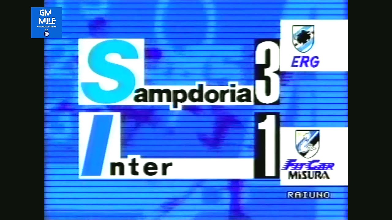 1990-91 (14^ - 30-12-1990) Sampdoria-INTER 3-1 [Vialli,Berti,Vialli(R),R.Mancini] Servizio D.S.Rai1