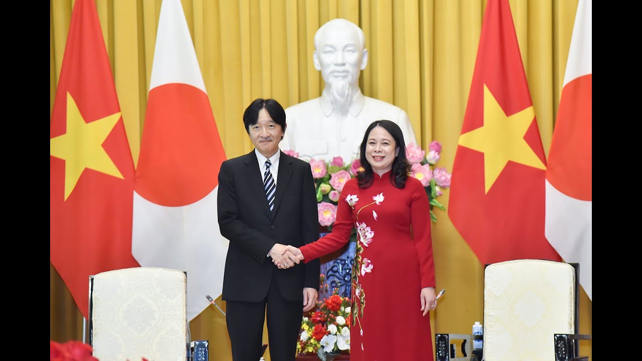 Lễ đón chính thức Hoàng Thái tử Nhật Bản Akishino và Công nương tại Phủ Chủ tịch