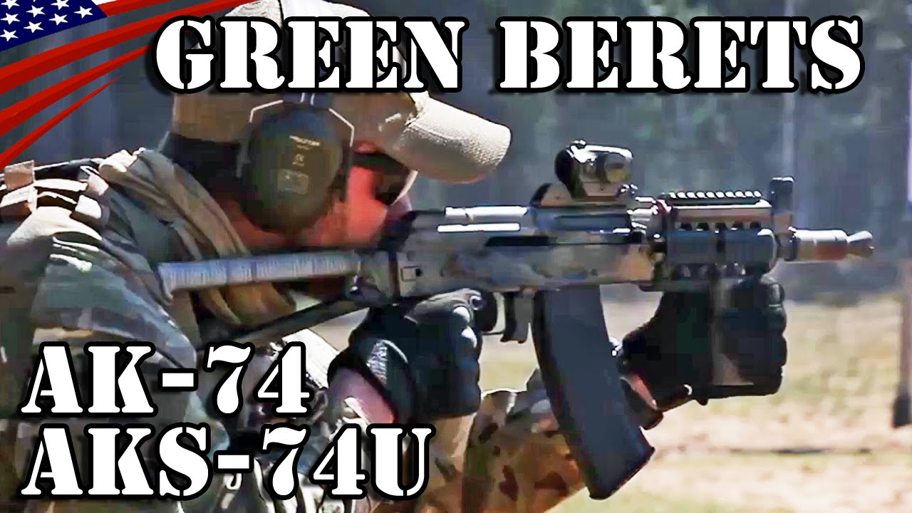 Special Forces Green Berets Kalashnikov Rifles Shooting - AK-74 & AKS-74U - 特殊部隊グリーンベレーのカラシニコフ銃射撃