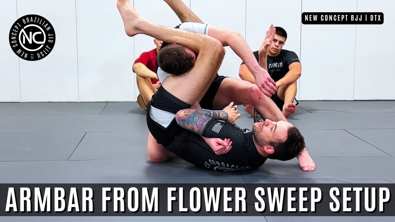 New Concept BJJ | Armbar From Flower Sweep Setup | NoGi Coach Caleb Flippin