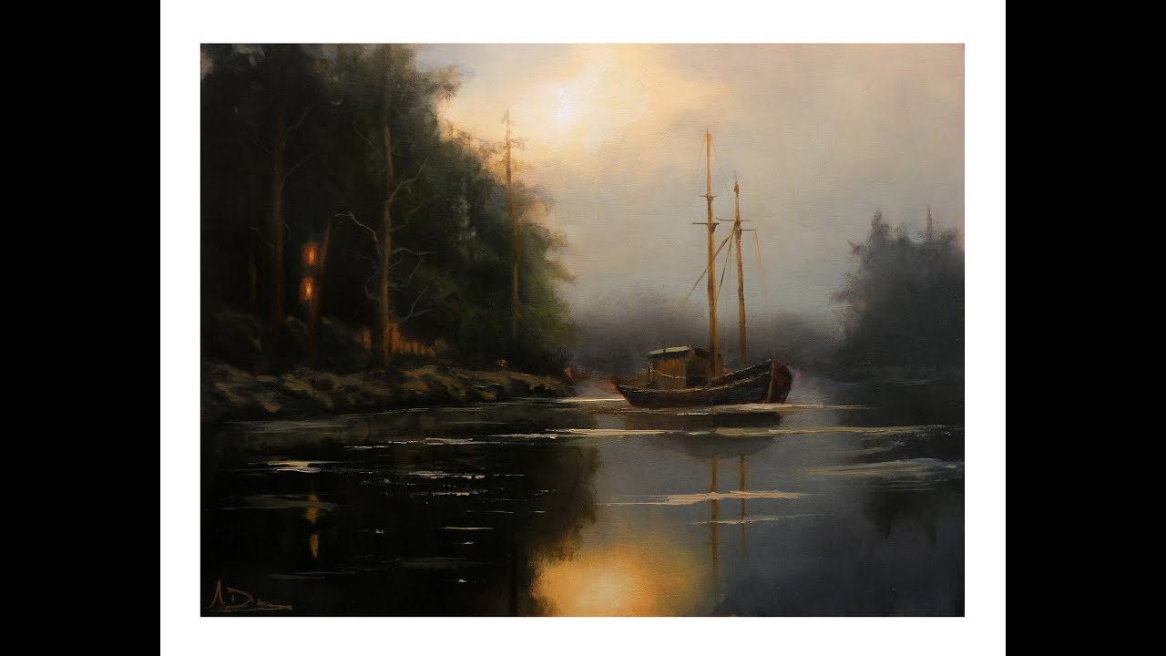 Oil Painting lesson for Beginners landscapes tonalism and realism ( Narrated lesson) Part 1