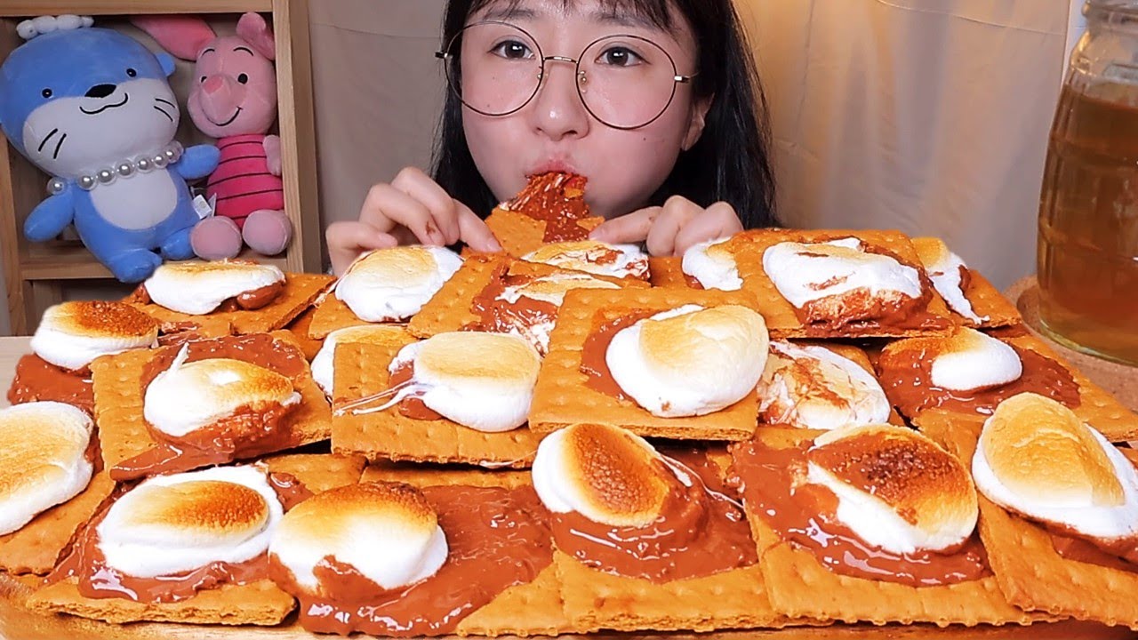 크래커 누텔라 스모어딥🍫 딥스모어 마시멜로우 디저트 먹방 Dessert Mukbang