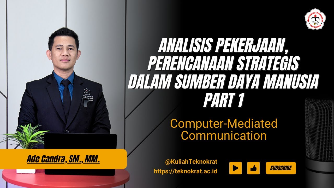 Analisis Pekerjaan, Perencanaan Strategis Sumber Daya Manusia (Pt.1) - Manajemen Sumber Daya Manusia