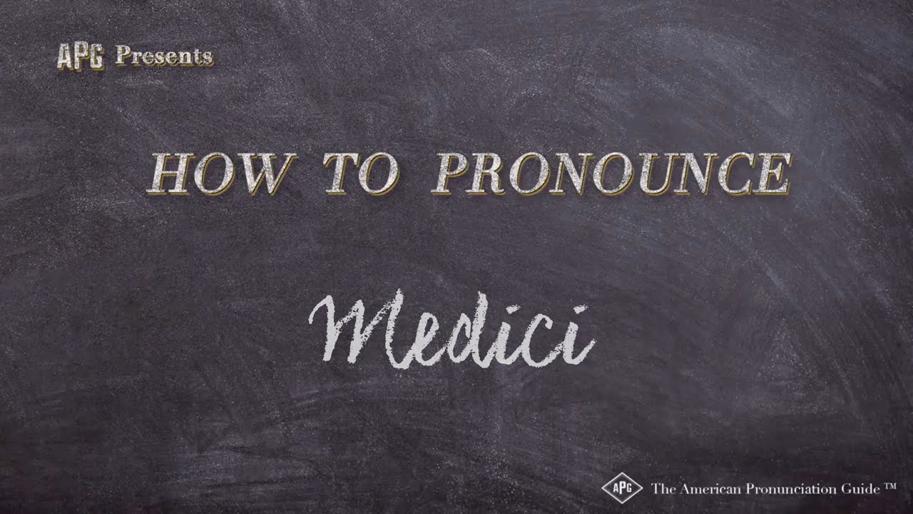 How to Pronounce Medici (Real Life Examples!)