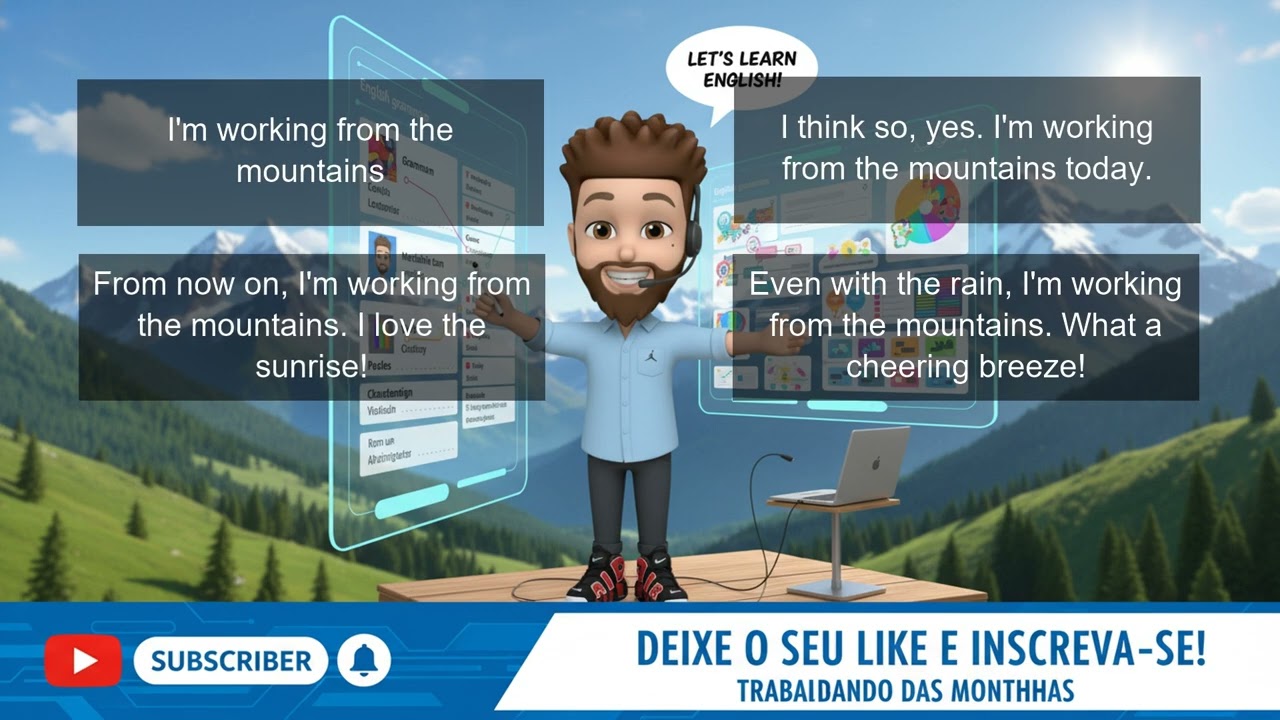 E aí, galera! Master 'I'm working from the mountains' in English!