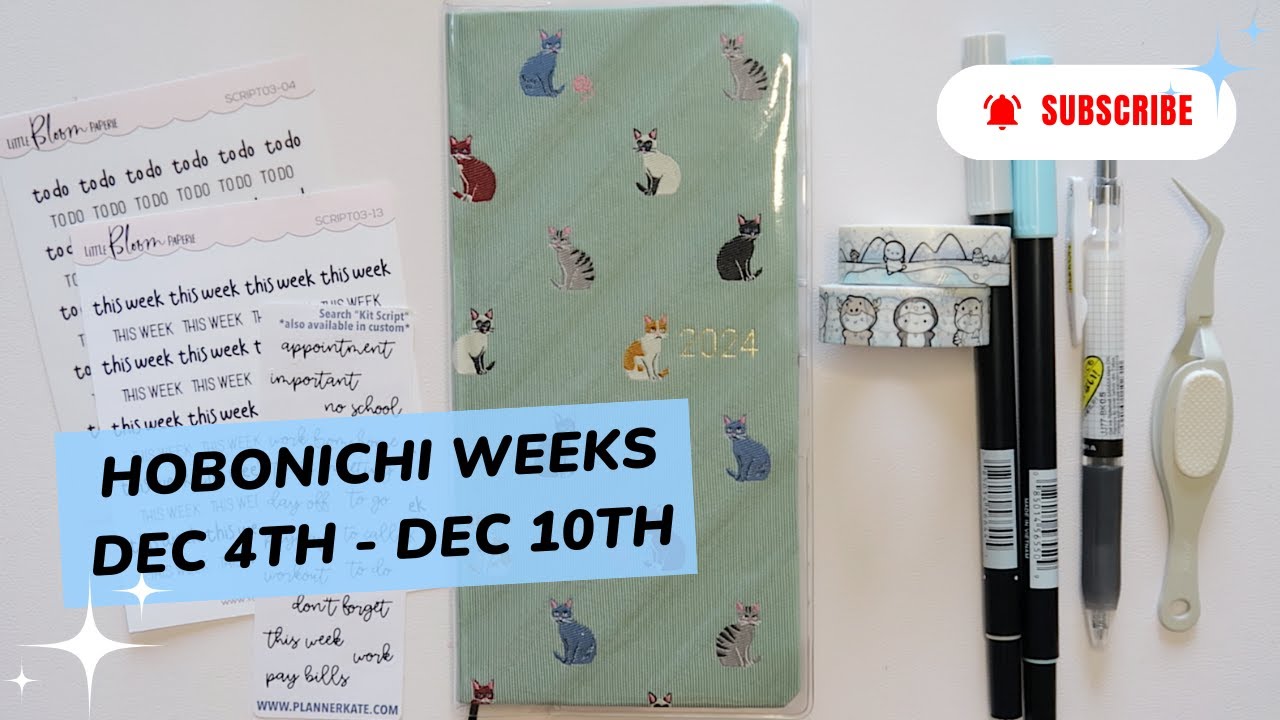 Hobonichi Weeks Plan with Me - thecoffeemonsterzco, tombow etc.