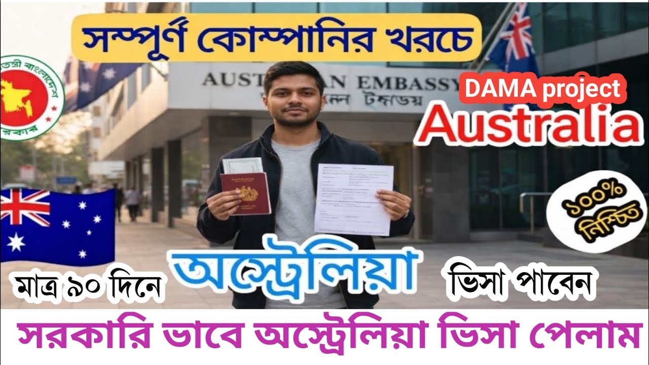 মাত্র 1 লক্ষ 70 হাজার টাকায় অস্ট্রেলিয়া ভিসা পাওয়ার উপায় | Australia work visa for Bangladeshi..