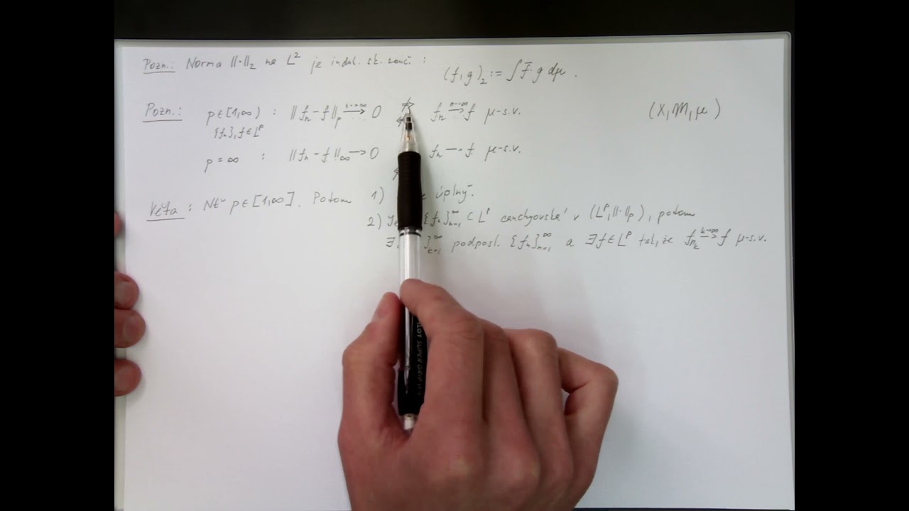 Matematická analýza A4: 5.7d. Lebesgueovy prostory