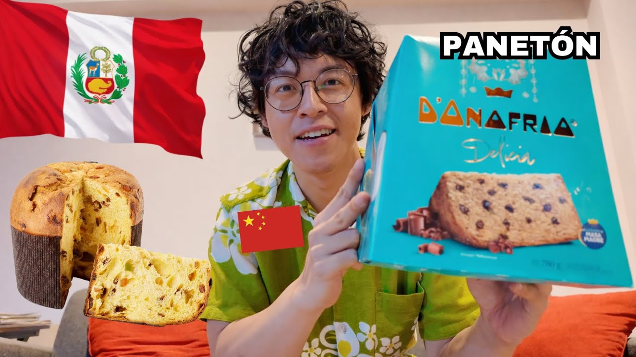 CHINO probando PANETÓN por primera vez 🇵🇪👀
