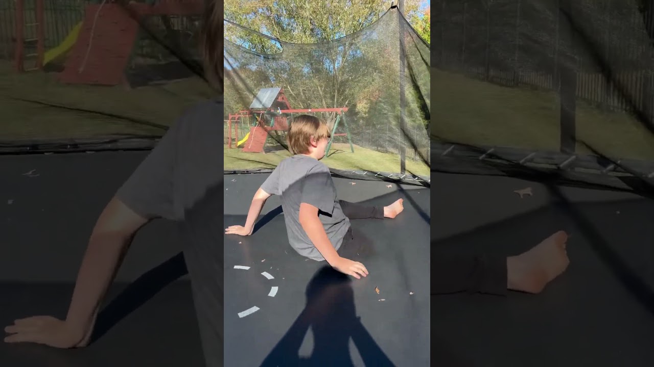 When you break you leg on a trampoline #funny
