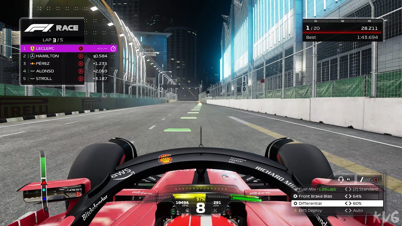 F1 23 - Marina Bay Street Circuit - Singapore (Singapore Grand Prix) - Gameplay (PS5 UHD) [4K60FPS]