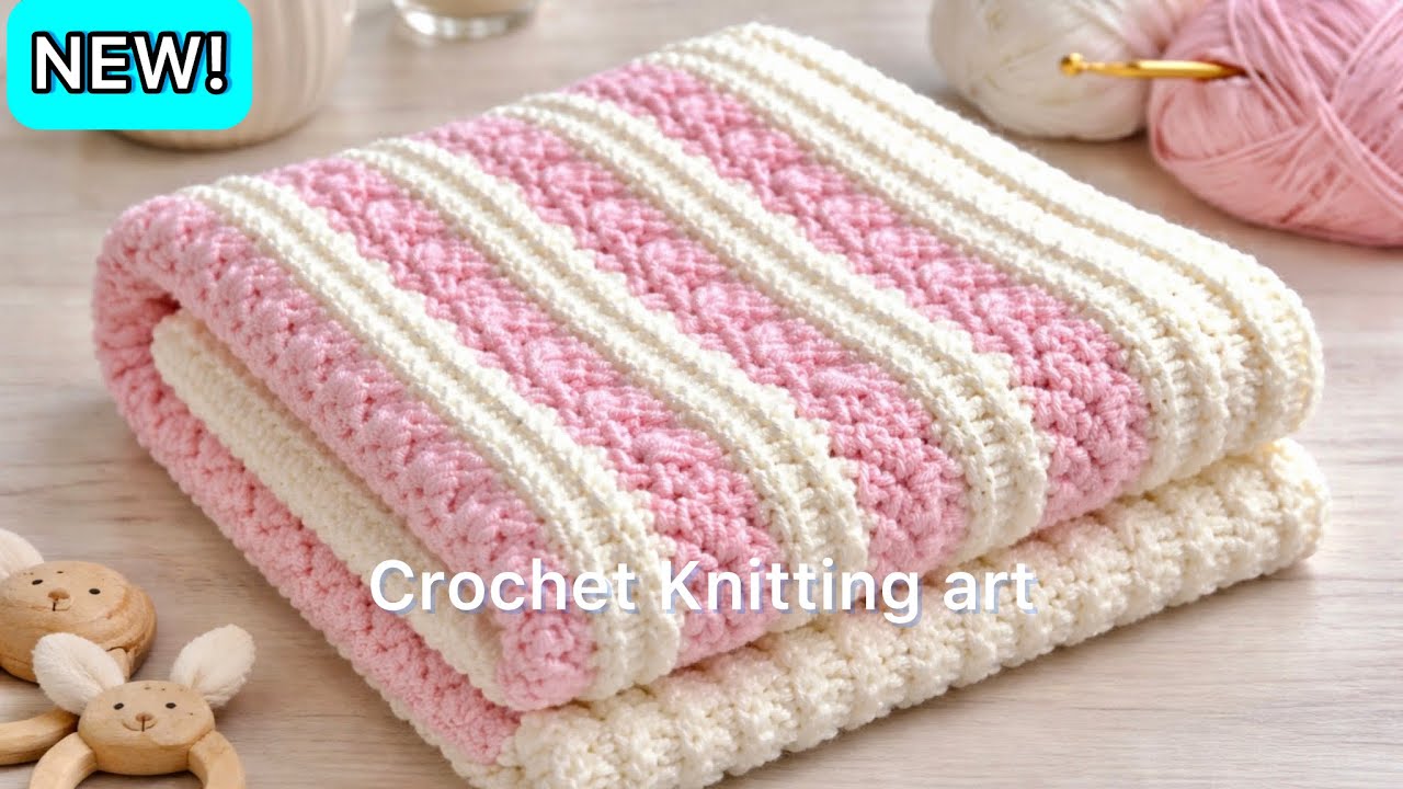 Easy Crochet Stitch for Beginners 🧶 Beautiful Pattern for Baby Blankets, Shawls & More