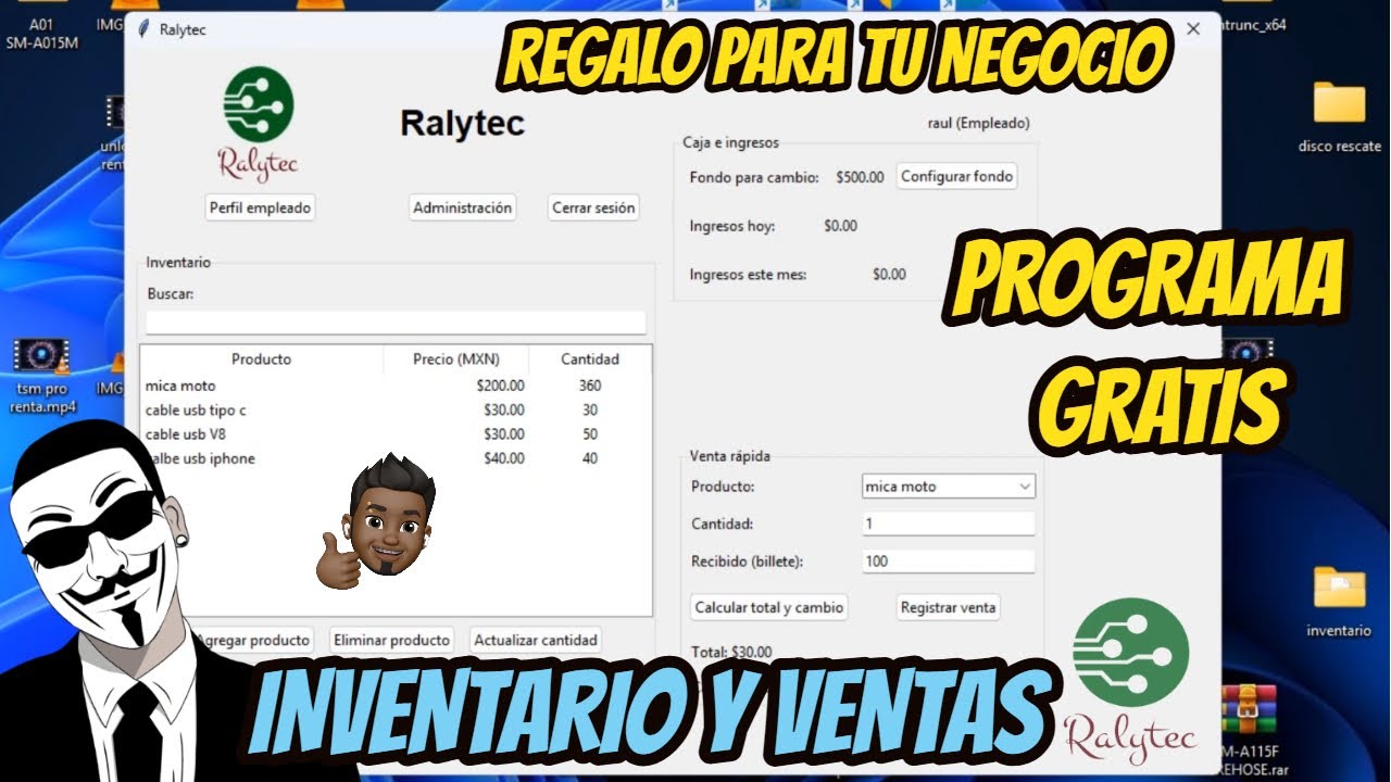Programa para inventario y ventas de tu negocio regalo de Ralytec|| Programa gratis