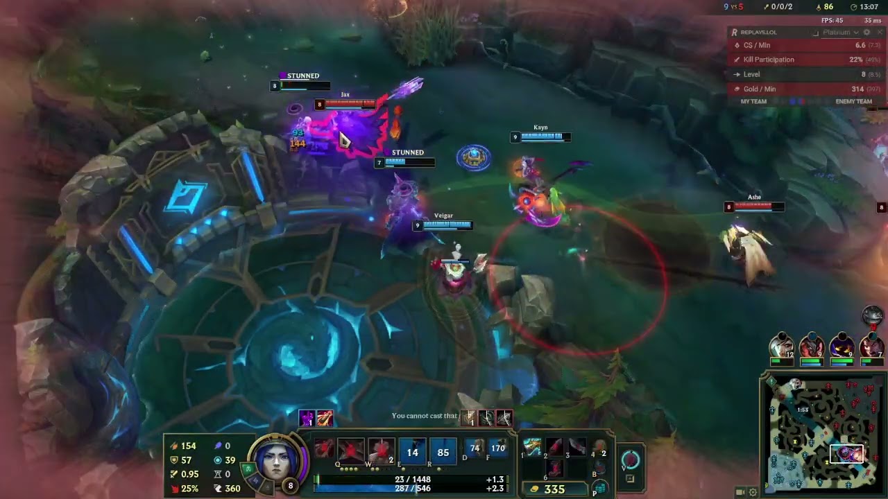 Caitlyn Game 1 (Win vs Ashe, carried)