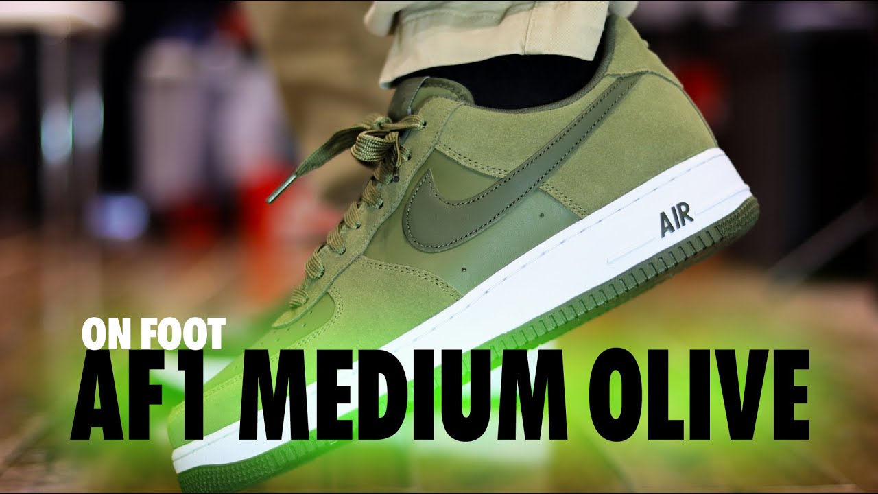 ПЕШКОМ! Кроссовки Nike Air Force 1 Medium Olive White Cargo Khaki Schopes 4K IB6388-200