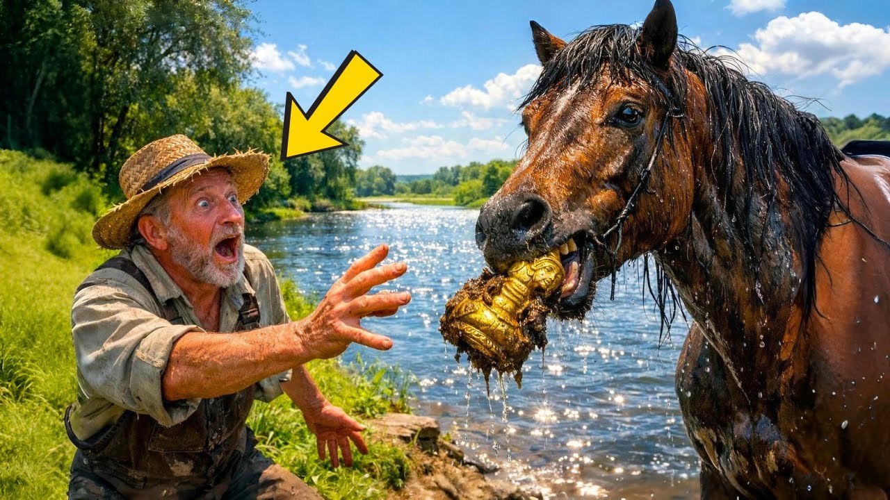SALIÓ DEL RÍO CON ALGO EN LA BOCA… Y CUANDO SU DUEÑO LO LIMPIÓ SE DIO CUENTA QUE ERA MILLONARIO…