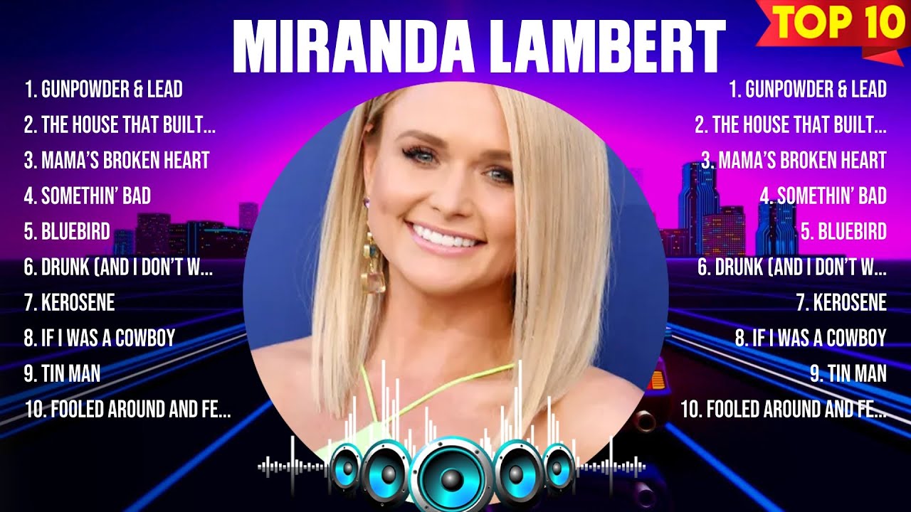 Miranda Lambert Top Of The Music Hits 2024 - Most Popular Hits Playlist