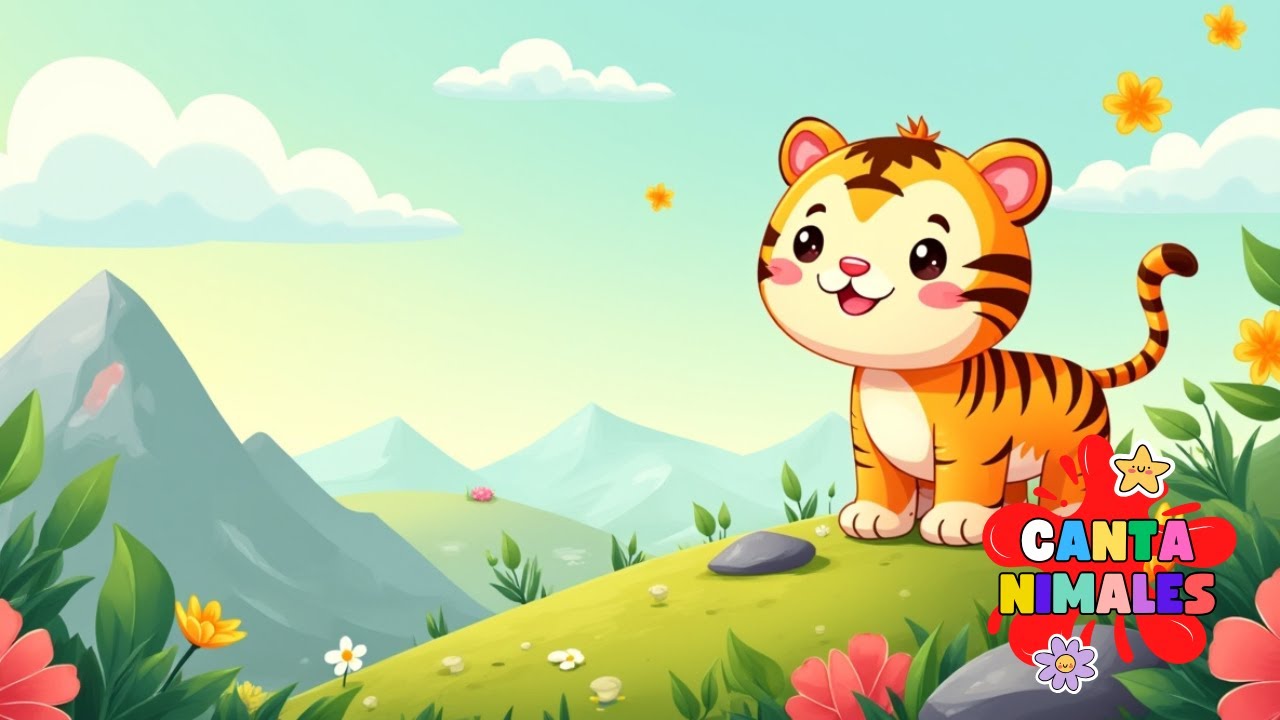 Música Infantil 🐯🎶 | El Tigre Rayitas Sueña en la Montaña ⛰️✨