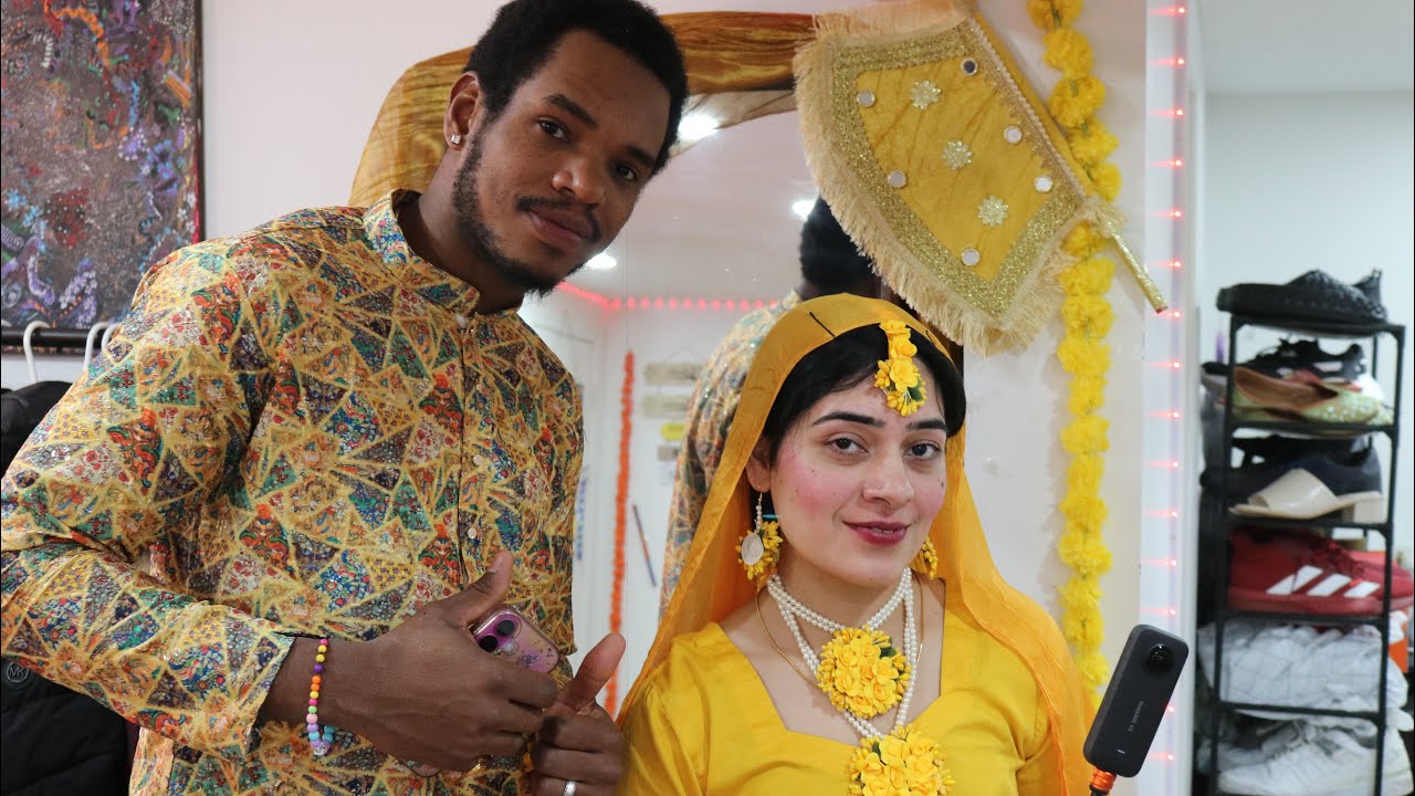 Mayian ceremony at home💛 #marriagevlog #dominicanrepublic #india #punjabiwedding 