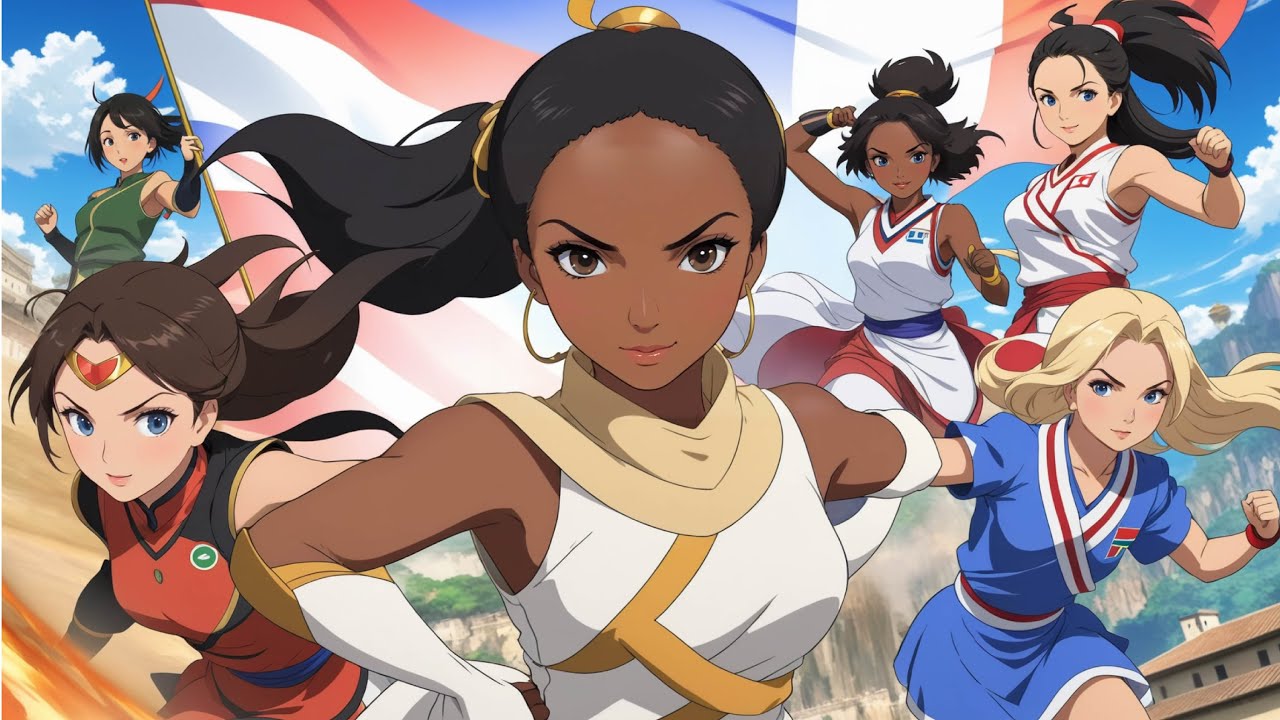 Asking AI to Create Badass Female Anime Character for Each Country (138 Countries)