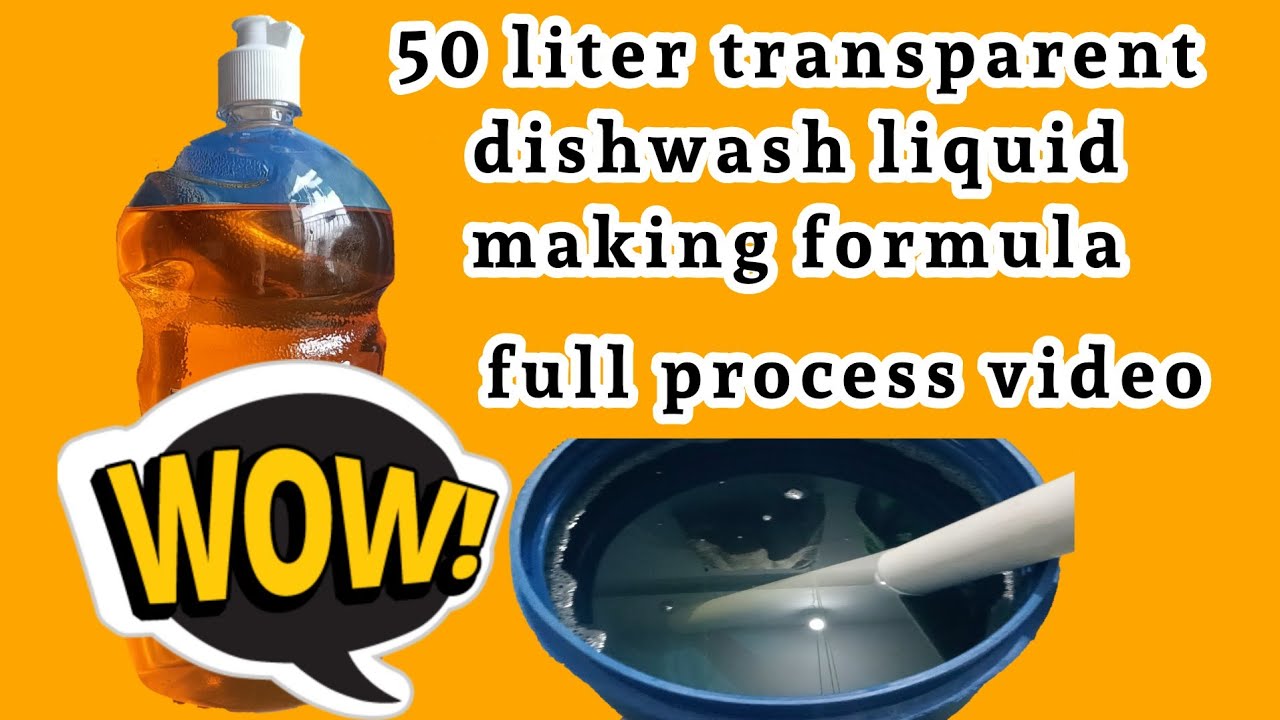 50liter transparent dishwash liquid makingformula How to make dishwash liquid 