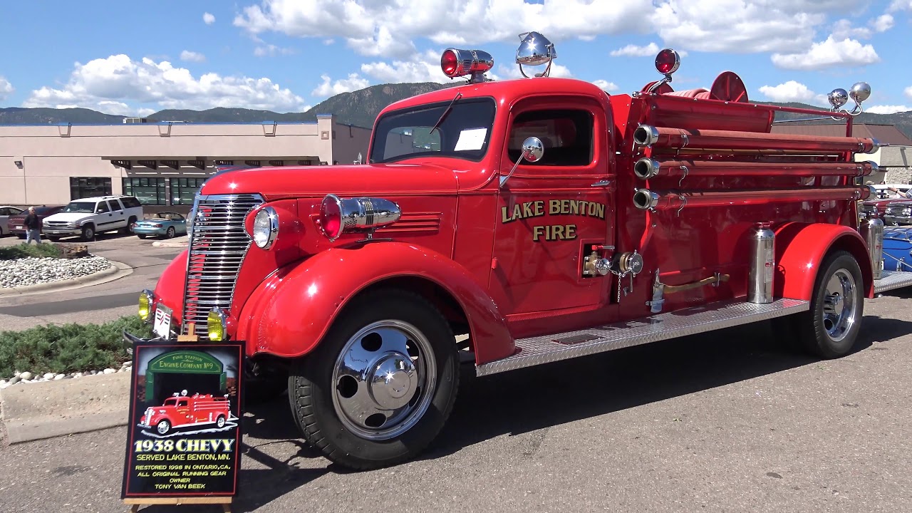 Coolest OLD Firetruck 1938 Chevrolet Fire Truck vintage Fire Engine Monument Colorado Samspace81