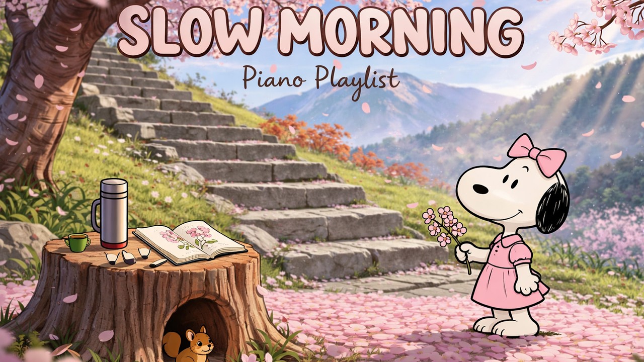 Slow Morning with Snoopy Sister 🌸Snoopy Piano Playlist Boosts Your Productivity