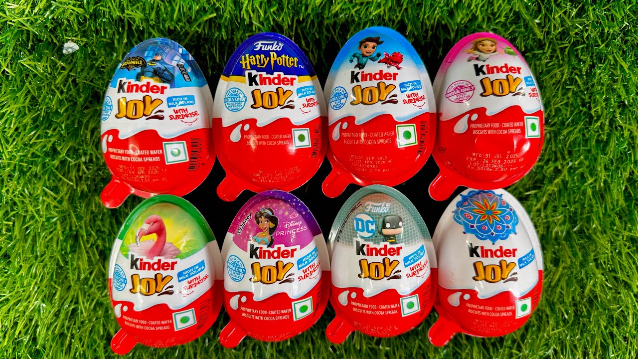 Satisfying Open 8 Different Kinder Joy Eggs || ASMR 