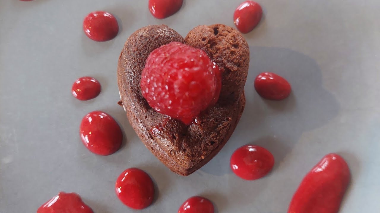 Fondant au chocolat et Framboise
