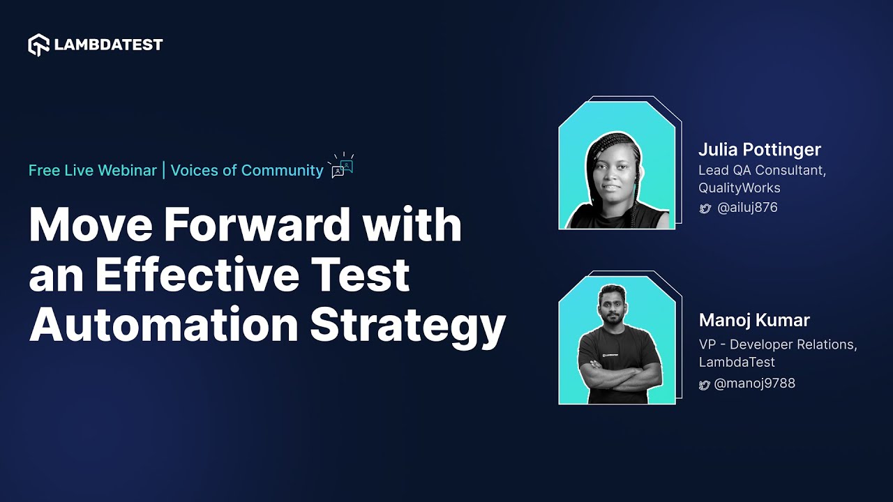 How To Create A Test Automation Strategy 🤷| Voices Of Community: Ep 3