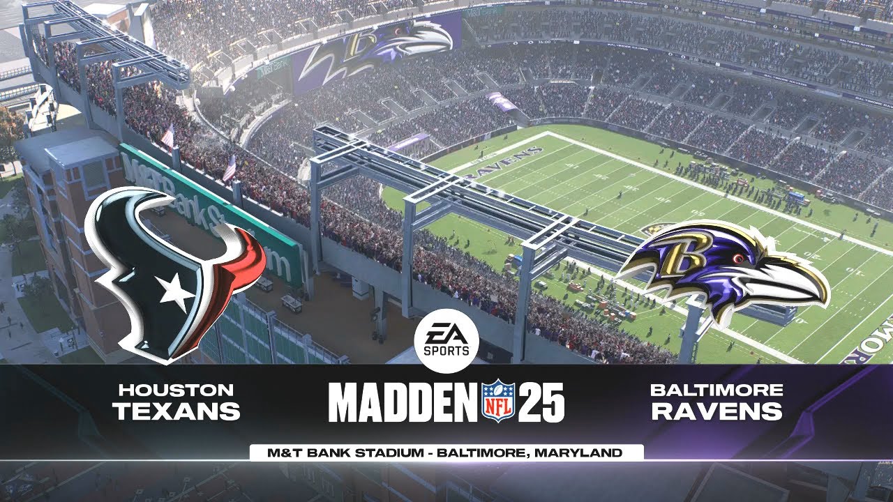 Madden NFL 25 - Houston Texans Vs Baltimore Ravens PS5 Simulation Week 5 (Madden 26 Rosters)