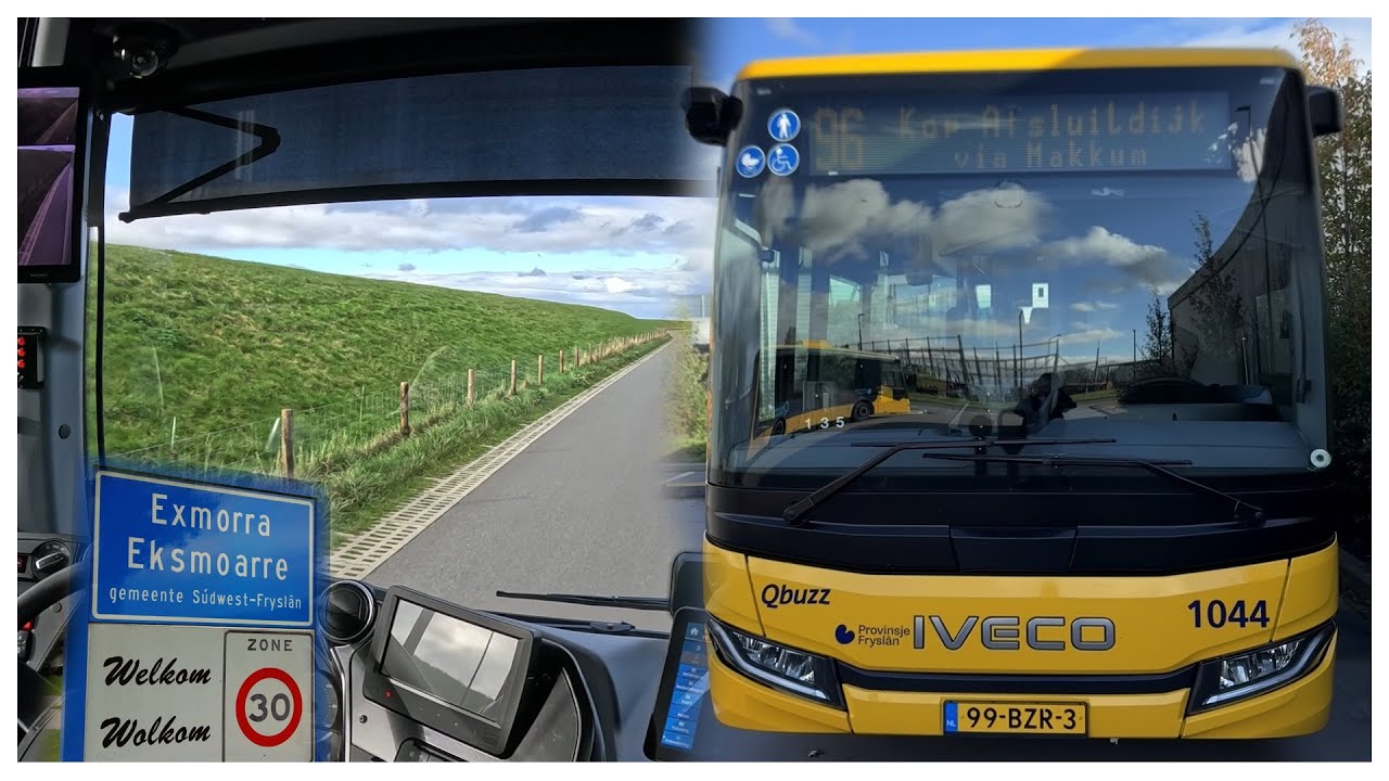 Qbuzz FRL Lijn 96 - Bolsward Bstn - Kop Afsluitdijk via Makkum